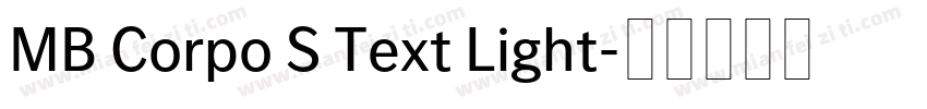 MB Corpo S Text Light字体转换